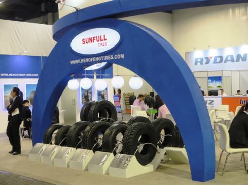 All the big tire companies were at the show, along with a whole bunch of overseas outfits I’d never heard of—like this company from China.