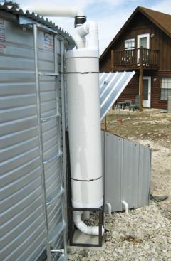 A large diverter chamber on a wet-pipe potable system