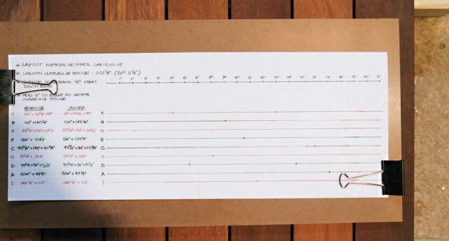 He&nbsp;devised a color-coded chart to ensure the courses were cut and labeled accurately for installation in the field.