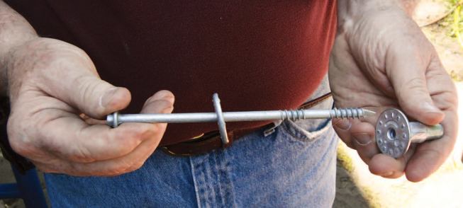 ThruLok screw bolts provide a quick way to assemble built-up girders.
