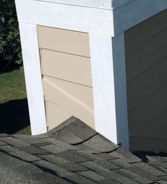 For chimney chases built into gable walls, we install a partial diverter.