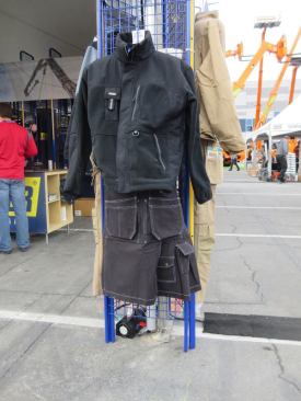 I own one of these—not Blaklader's work kilt, their 
Two Fisted Fleece Jacket. I like it because it's warm and has plenty of pockets: a chest pocket, phone pocket, side pockets, and a pocket on back for gloves or a hat. The ends of the sleeves have thumb loops which allow you to keep your hands a bit warmer without wearing gloves; if you loop your thumb through only your thumb and fingers will project from the sleeve.