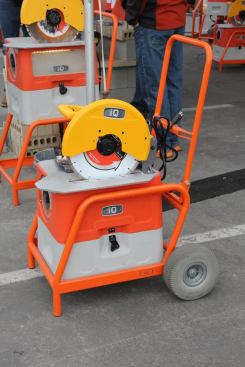 You're looking at the 
IQ360, a 14-inch dust collecting masonry saw. 
Click here to see it in action at last year's show.