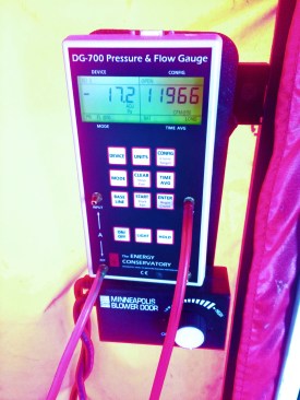 Moisture and energy issues were a big challenge. The home’s measured air leakage was off the charts.
