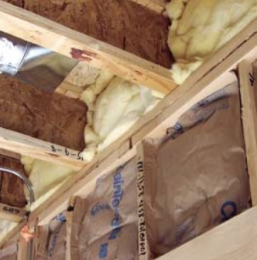 Fiberglass is not an air stop and cannot be relied upon to seal the rimjoist.