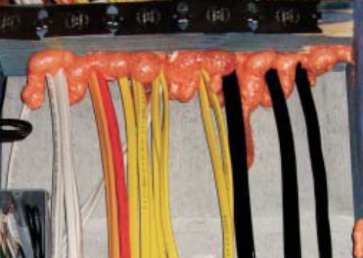The solution is to seal each penetration with a spray-foam sealant.