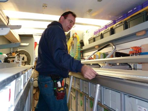 We make a fair amount of flashing in the course of installing windows and doors, and having a brake in the truck lets us make the flashing right on site instead of having to run back to the shop.