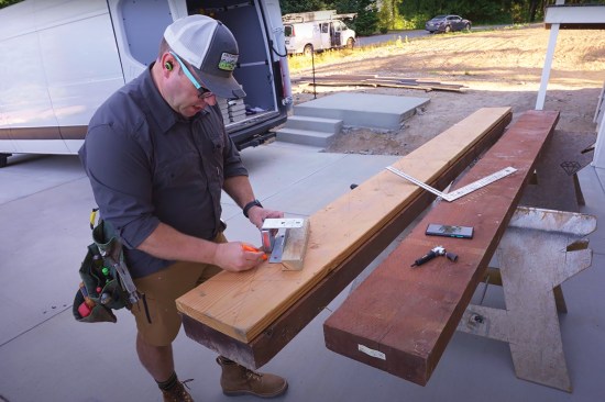 The author then marked and drilled holes for the brackets' mounting screws.