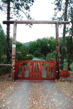 Complicating matters, the poles from which the gate was to be hung were out of plumb in both directions.