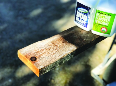 After removing the old finish, you may need to use a deck brightener to return color to weathered, graydecking.