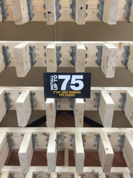 DeWalt says that the nailer in the previous photo will drive enough nails on a single charge to install 75 2x6 joist hangers. 