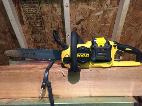 A new line of cordless outdoor power equipment is on its way in Spring of 2017, including this chainsaw. 