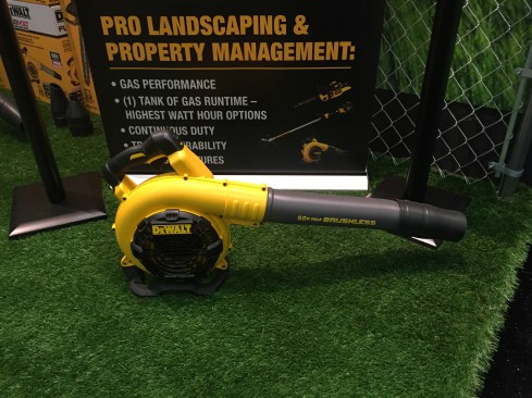 A cordless blower is going to be released in the Spring 2017. It will run on the Flexvolt 60V Max battery platform. I missed the pricing info on this so stay tuned closer to the release date for more specifics.