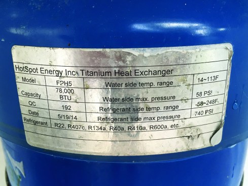 The HotSpot FPH unit is rated for 78,000 Btu and is wired to kick in and draw heatwhenever the pool needs heating.