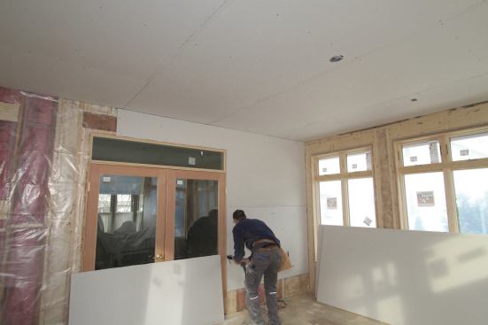 At windows and door openings, you often have plenty of framing to fasten to. But keep the fasteners close to the opening so they will be covered by the trim.