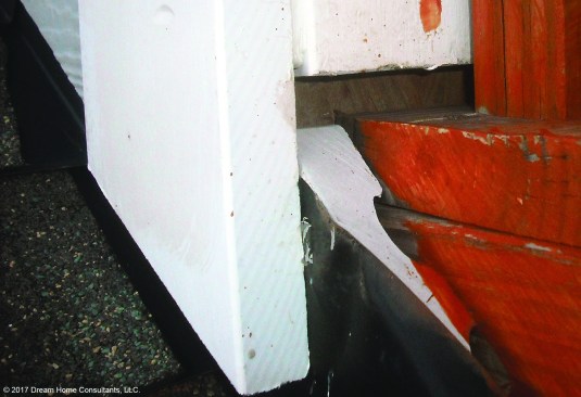 Another problem area is where ledgers intersect with other building components, such as a roof.