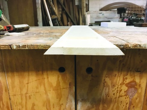 The edges of each frame were ripped to 45 degrees so that they could be glued together to form the post sleeves.