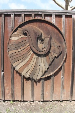 Occidental puts its musk ox logo on everything: embossing it on leather, printing it on packaging, and building it in wood on this fence near the entry gate. I asked why a musk ox and was told it stands for strength and tenacity in the face of all odds, a fitting symbol for a company started by a carpenter who wanted a better tool belt and was unwilling to settle for what he could buy.