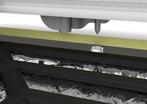 3. Align the inner and outer frames by matching the screw hole guides.