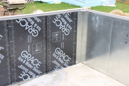I installed a layer of Grace Ice and Water Shield on the pool panel walls before I set the liner.