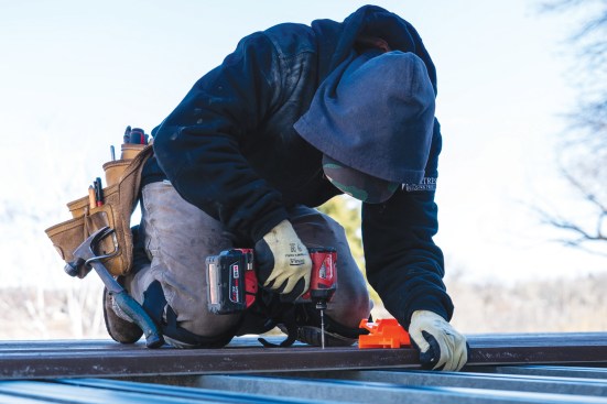 On steel framing, the decking is fastened to Plast-Pro plastic cleats. These attach to the sides of the joists.