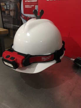 This headlamp (model #2111-21)  features a rechargable battery, 475 lumens of output, and 31 hours of runtime on one charge. It includes ruber crips for clipping to a hardhat. The rechargaeable battery is a Redlithium single cell that's found in an 18V battery pack and is recharged via a port on the bottom of the unit. The charger plugs into a USB charger. Avaialble September 2017. Cost TBD
