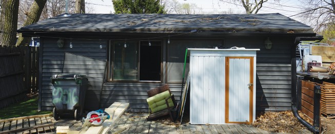 After: When the job was completed, the sag in the ridge and the bow in the outer wall were vastly improved.