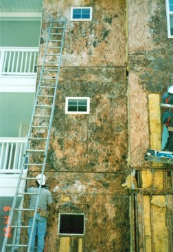 With fewer walls facing the exterior in multifamily units, moisture loads driven by air leakage through those exterior walls tend to be higher than in single-family homes, where an equivalent moisture load may be driven through walls on all sides.