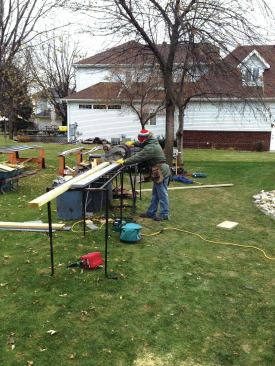 Most saw stands are too light-duty for deck builders, while the 125-pound steel Power Bench is exceptionally stable and can easily support wet treated lumber and the heaviest composite decking.