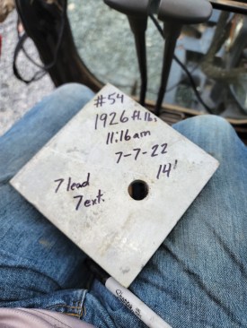 The torque, depth, and installation time and date of each helical pier were recorded on its T-cap and documented photographically.
