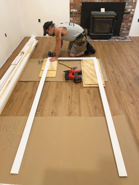 ... then prefabricated the casing for tight miter joints.