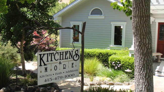 Kitchens & More in&nbsp;San
Rafael, CA: Winner of the Readers' Choice Poll. The sign's unique metal frame was created by a local artist who worked with Kitchens & More on a remodeling project.&nbsp;