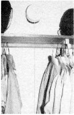 What looks like a closet light is actually a through-the-wall fresh airinlet. The pull cord opens the vent as needed for intake control.