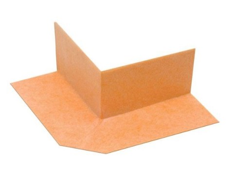 Schluter Kerdi-Kereck preformed outside corners were used to flash the post-to-membrane intersection. They cost about $6.00 each.