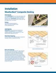 Figure 1. For the most part, composites can be screwed down just like wood. However, tighter joist spacing may be required, special screws are available, and you generally need to consider the material's movement along its length, not its width. Most manufacturers have installation guidelines on their Web sites.