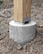 Figure 7. Using approved column bases takes on more importance on stacked decks. Be sure the ones used can handle the increased loads.