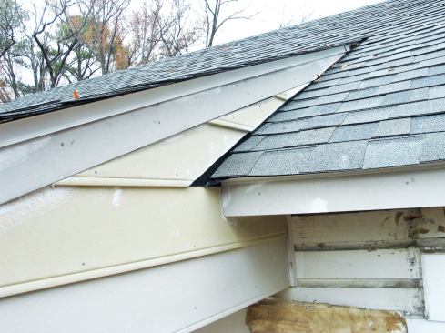 ... so that water running down the step flashing would flow unobstructed off the roof.