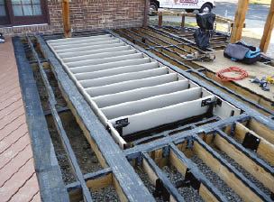 Figure 3. Steel joists make a frame that doesn’t change dimension with the seasons.