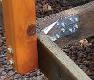 Figure 1. Simpson Strong-Tie’s DTT2Z connectors anchor the guardrail posts to 2x6 joists, but deeper joists would have made the guardrails even stronger.