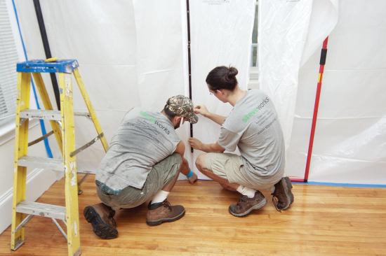 Strip magnets are used to hold the door flaps to the supports.