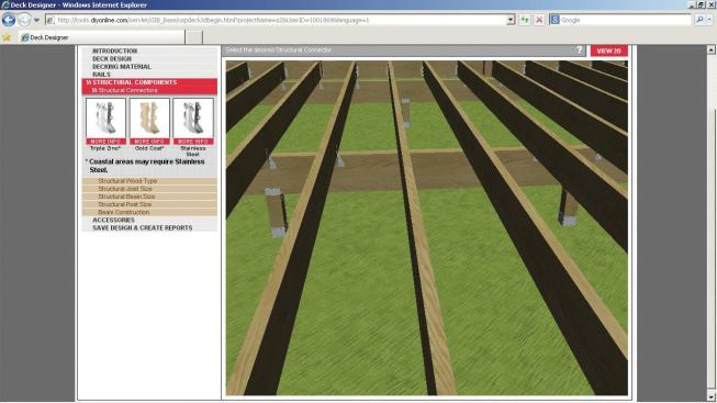 The USP version of DIYonline’s template-based software features enhanced structural-connector guidance.