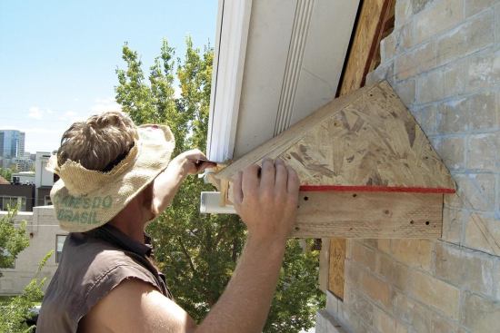 We capped the returns with sheathing.