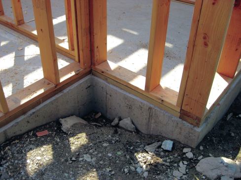 We framed "California" corners instead of adding an extra stud nailer.