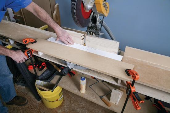 Then he rips a gauge block that width to use in setting the crown stop.