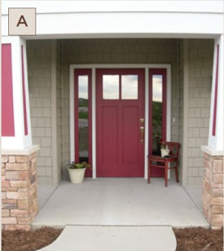 Figure 1-A.  Raising the grade to floor level eliminates the front step.