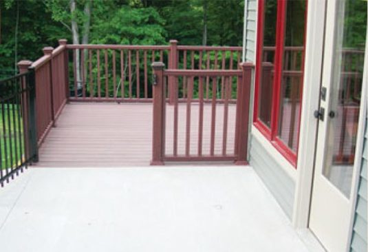 The zero-step concept can also be applied to decks and outdoor living spaces.