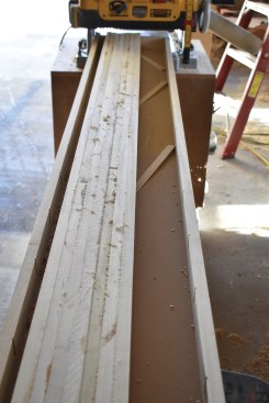 The author built a sled to plane the larger glue-ups to final thickness. Shims prevent the material from rocking.