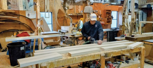 For alignment and strength, Domino XL tenons are used for the attachment of the door stiles.